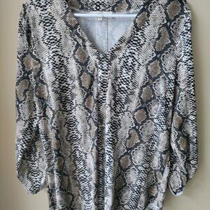 Snakeskin look tunic top